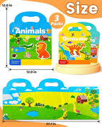 Walenced Reusable Sticker Book for Toddlers, Stickers for Kids, Toddler Sticker Book, Toddler Craft Activities, Toddler Travel Toys Boy Girl Birthday Gifts