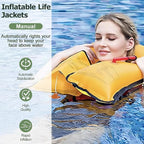 Manual Inflatable Life Jacket| Inflatable PFD Vest Adult| Life Vest for Adults| Outdoor Water Sports| Supports up to 330 lbs|33g of Carbon Dioxide Cylinder