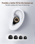 Sleeping Ear Plugs: 45DB Noise Cancelling Ultra-Comfy Reusable Ear Plug- Silicone Hearing Protection for Concerts & Travel & Snoring-Silicone Hearing Protection Earbuds with 8 Eartips