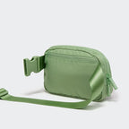 Pander Two Way Zipper Fanny Pack Nylon Everywhere Belt Bag for Women, Water Repellent Waist Packs, Crossbody Bags with Adjustable Strap. (Green Asparagus)