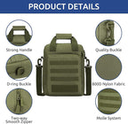 ZHIERNA Tactical Messenger Bag, Tactical Briefcase Laptop Bag Heavy Duty MOLLE Shoulder Pack Handbag for Men(Patch Included)