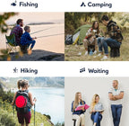 Upgraded Collapsible Stool 2-Pack, 620lbs Max Weight, Lightweight Yet Sturdy, Portable Retractable Foldable Telescoping Camping Stool for Adults Outdoor Fishing Hiking Travel BBQ
