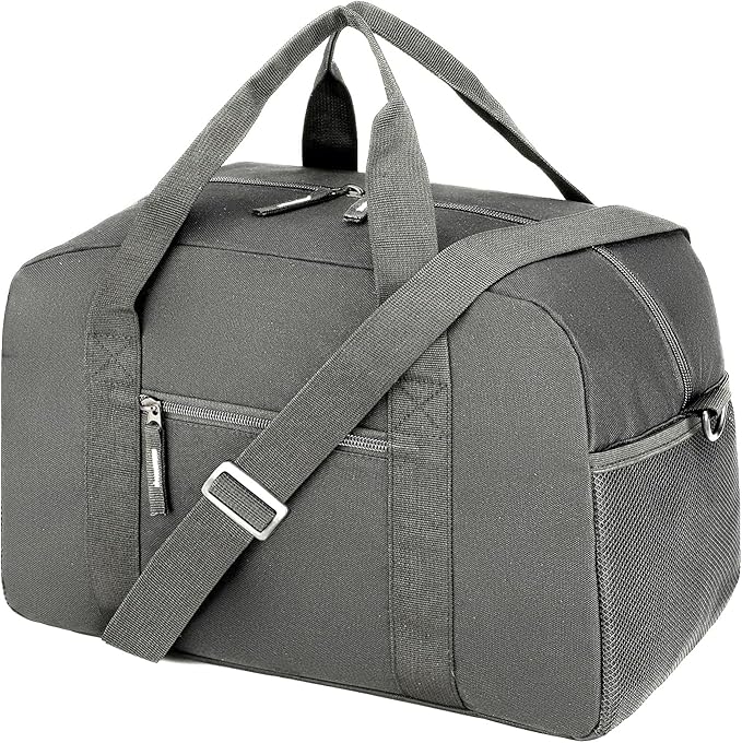 Uarition 14 inch Small Gym Bag for Men & Women, Mini Duffle Bag for Travel Sports, Lightweight Carry On Duffel Bag, Dark Grey