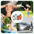 2.1 Gallon (8L) Portable Shower, 10 Spray Modes Pressurized Beach Shower with Nylon Insulated Sleeve, Camping Shower for Travel & Sand Rinse, Surf Shower, Portable Water Sprayer, White