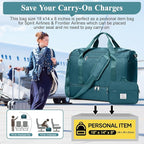 Travel Duffel Bag for Women, Carry-on Overnight Weekender Bags with Wet Pocket & Toiletry Bag, For Spirit Airlines 18x14x8 Personal Item Bag,3 Pcs Set,Small