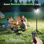 Clemas Camping Lights with Remote & Stand 6 Ft,14000 mAh Rechargeable Camping Lantern Tent Light, 6000 Lumen Magnetic Work Light,Portable Outdoor Light for Hiking,Camping,Emergency,Power Outages