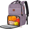 MATEIN Womens Backpack with Lunch Compartment, Fits 17 Inch Laptop Backpack, Water Resistant Cooler Backpack Tote Food Bag for Work College Travel Camping Picnic, (Purple)