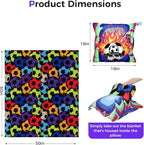 3 in 1 Travel Pillow Blanket Set with Removable Flannel Blanket Throw,Hand Warmer Pockets,Pillow (Color4, 50in*60in)