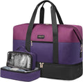 LOVEVOOK Weekender Bag, Large Travel Duffel Bag for Women with 2 Packing Cubes, Carry on Overnight Bag with Shoe Compartment, Mom Hospital Bags for Labor and Delivery