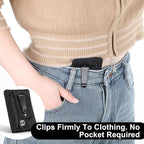 RFID Blocking Clip Stash Pocket, Ultra Thin Anti-Theft Travel Pouch, Compact Hidden Travel Belt Wallet for Cards & Cash Pickpocket Hidden Clips Stash Credit Card Holder for Everyday Carry Traveling