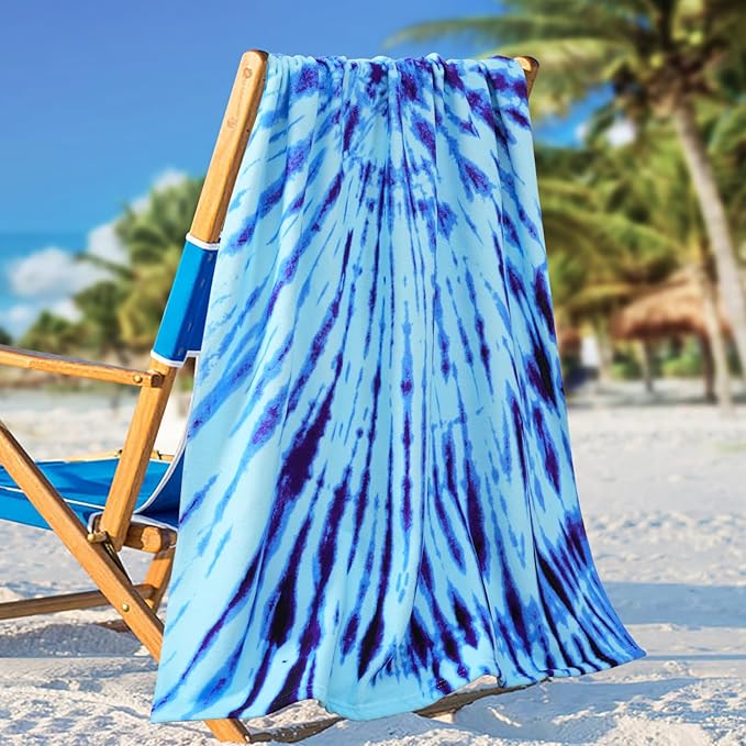 Genovega Oversized Terry Beach Towel 36 x 72 in Soft Extra Large XL Big Pool Towels Adults Clearance Blanket Travel Essentials Cruise Accessories Must Haves Vacation Stuff Lounge Chair Cover Bohemian