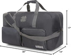 Lucky Travel Duffel Bags 115L, Gym Bag, Travel Bag & Large Duffle Bag for Men, Foldable Overnight Weekender Bags for Women & Men with Adjustable Shoulder Strap, Charcoal