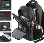 Volher 17 Inch Laptop Backpack, Business Anti Theft Slim Durable Laptops Backpack, Water Resistant College Computer Bag Gifts for Men & Women Fits 15.6 Inch Notebook-Black