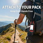 A6 Handheld GPS for Hiking, Rugged Waterproof GPS Navigator with 20 Hrs of Battery Life, 2 Navigation Mode, 2.4" Color Display and GPS Compass, Moon Phase Information