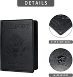Honmein 2 Pcs Passport holders，Ultra Slim passport wallet，PU Leather Passport Cover Case for Women and Men