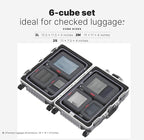 LeanTravel Premium Compression Packing Cubes for Travel - Suitcase Organizer Bags with Double Zipper & Breathable Mesh Panel - Space Saving Carry On Luggage Essentials (6-Pack Black)