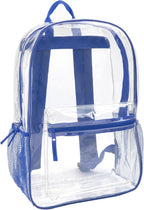 Trail maker Clear Backpack Heavy Duty with Padded Straps, Side Pockets for Kids, Boys, Girls, School, Stadium Approved Events
