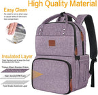 MATEIN Womens Backpack with Lunch Compartment, Fits 17 Inch Laptop Backpack, Water Resistant Cooler Backpack Tote Food Bag for Work College Travel Camping Picnic, (Purple)