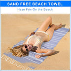 YSYJ Turkish Beach Towel 6 Pack Beach Towels 36"x71" Beach Towel Oversized Sand Free Turkish Towel Quick Dry Bath Towels Navy