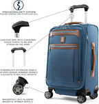 Travelpro Platinum Elite Softside Expandable Luggage, 8 Wheel Spinner Suitcase, TSA Lock, Men and Women, Coastal Blue, 2-Piece Set (21/25)