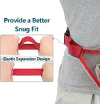 Veckle Clear Fanny Pack Stadium Approved - Adjustable 33-47 Inch Strap, Transparent Belt Bag for Women Men Fits 7.5-inch Smartphone, Waist Bag Clear Bag for Stadium Events, Sport, Concerts, Red