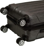 Rockland Santa Fe Hardside Spinner Wheel Luggage Set, Carbon, 3-Piece Set (20/24/28)