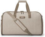 Halfday Convertible 2-in-1 Garment Duffel Weekender Bag 40L: Wrinkle-Free Travel (Hanging Suit Compartment, Shoe Pockets, Trolley Sleeve), Durable & Water-Resistant Carry-on, Stone