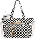 Bagstellar Corduroy Tote Bag for Women, 17 Pockets Laptop Work Tote Bag Lightweight Teacher Nurse Bible Bag for School Travel | with 40oz Cup Holder, Multi Compartment, Zipper Crossbody Bag, College Shoulder Bag, Daily Purse w/ Strap, Ideal Gift for Women