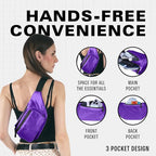 Purple Fanny Pack Belt Bag I Mens Fanny Packs for Women Fashionable - Crossbody Bag Bum bag Waist Bag Waist Pack - Hands Free for Hiking, Running, Travel, Waterproof and more