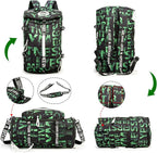 Gym Duffle Bag Backpack with Shoe Compartment,4 ways Travel Backpack for Women and Men,Multi-Functional Weekender bag with Waterproof Layer&Laptop Compartment for Fitness, Travel,Camping