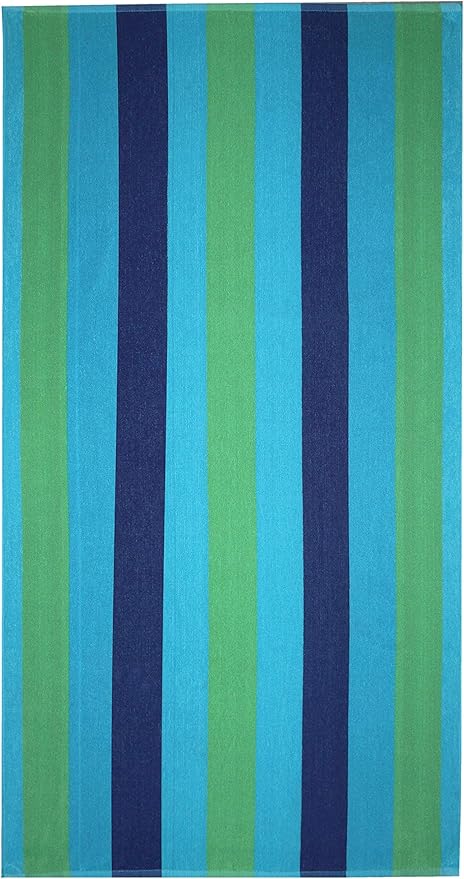 COTTON CRAFT Large Beach Towel - 4 Pack 100% Cotton Velour Jacquard - Pool Picnic Bath Travel Beach Towel - Plush Super Soft Absorbent Quick Dry Luxury - 450 GSM - 32x63 - Multi Color