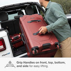Traveler's Choice Maxporter II Polycarbonate Hardside Trunk with Spinner Wheels, Red, 28-Inch Medium Trunk