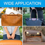 uxcell 4Pcs Handbag Handle Wrap Covers, PU Leather Luggage Grip Protector for Suitcases, Shopping Bag (13x10cm, Apricot)