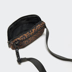 Pander Two Way Zipper Fanny Pack Nylon Everywhere Belt Bag for Women, Water Repellent Waist Packs, Crossbody Bags with Adjustable Strap (Midnight Leopard)