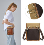 LANNSYNE Full Grain Leather Travel Wallet, Leather Cell Phone Belt Bag, Waist Pack Pouch, Neck Wallet Travel Pouch and Passport Holder for Men and Women Keep Valuables Safe