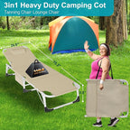 ABORON Camping Cot for Adult 28" Extra Wide, Heavy-Duty 1200D Oxford Cot for Sleeping, Portable Folding Camp Bed with Mat & Carry Bag
