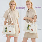 ZHMO Canvas Tote Bag for Women,Women's Bags Crossbody Bags Work Laptop Tote Bag Large Handbags Purse for Travel Nurse Teacher