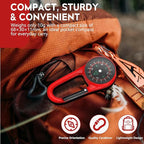 Carabiner Clip On Compass Keychain, Mini Pocket Compass for Hiking, Camping, Fishing, Portable Small Compass Survival, Lightweight Keychain Compass for Kids and Outdoor Adventures