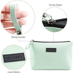 Cosmetic Bags for Women Small Makeup Bag for Purse Pu Leather Makeup Pouch Travel Makeup Bag with Zipper Make Up Bag for Travelling