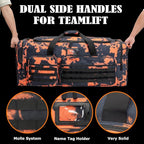 Extra Large Duffle Bag for Men, Heavy Duty Duffle Bag for Travel, Large Sports Gym Equipment Bag for Hockey Football Soccer Baseball Basketball & Team training (Orange Graffiti)