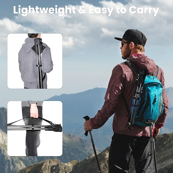 OUTSKIRT Camping Folding Tripod Stools Portable Camping Stools 2 Pack Extra Tall for Adults High Lightweight Camping Stool, Tripod Chairs for Fishing Hiking Backpacking