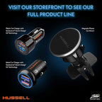 WERPOWER Hussell Cigarette Lighter USB Adapter - 12 V Car Charger for Mobile Phone, Navigation Connection to Socket - 2-Port Multiple Plug - Must Have Car Gadget