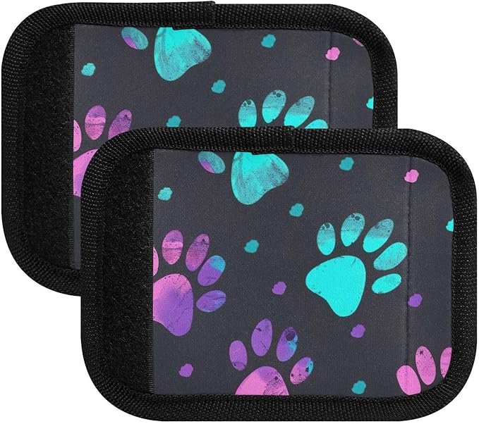 Dog Paw Luggage Handle Wrap, Luggage Identifiers, Bag Strap Cover, Suitcase Wraps Tags, Travel Accessories, 2 Pack