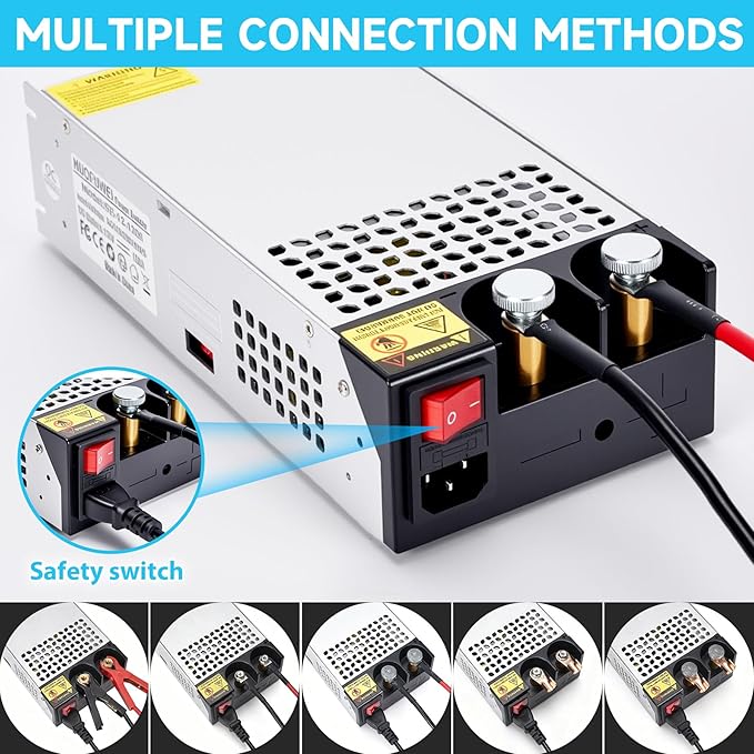 DC 12V 125A 1500W Power Supply 110V AC to 12V DC Converter Power Supply Adapter 125A 1500W Transformer for Motor Pump CCTV Security Camera Car Stereo 3D Printer