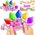Pink Dinosaur Color Sorting Sensory Toy for Toddler Girls, Montessori Toys Fine Motor Skill Calm Down Fidget for Classroom Activities Aged 2 3 4 Year Old Kid Valentine Easter Basket Stuffers Gifts