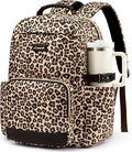 LOVEVOOK Laptop Backpack for Women with Pouch Pocket for Large Capacity Cup,15.6 Inch Laptop Computer Bag Travel Backpack Purse,Waterproof Work Business Backpack College Teacher Bags,Leopard print