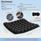 Upgrade Airplane Seat Cushion with No External Air Pump, Inflatable Seat Cushion for Long Flights, Portable Wheelchair Cushions, Adjustable Air Cushion with Non-Skid Bottom Relief Discomfort in Coccyx