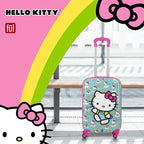 FUL Hello Kitty 21 Inch Kids Carry On Luggage, Hardshell Rolling Suitcase with Spinner Wheels, Multi