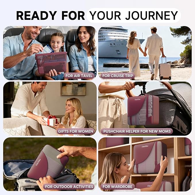 11 Set Packing Cubes for Travel, Gifts for Women Mom,Anti-Tearing Suitcase Organizer,OlarHike Vacation Essentials & Accessories for Cruise Ship