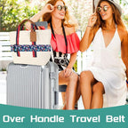 Slohif Luggage Straps for Suitcases Travel Belt Accessories Luggage Connector Identifiers 2 Pack Over Handle with Buckle Unique Nylon Adjustable Strap for Sleeping Bag Car Seat Floral